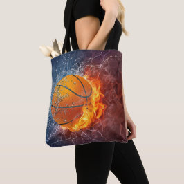 Modern basketboll vid brand tygkasse
