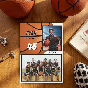 Modern Basketspelare Team Foto Minnespresent