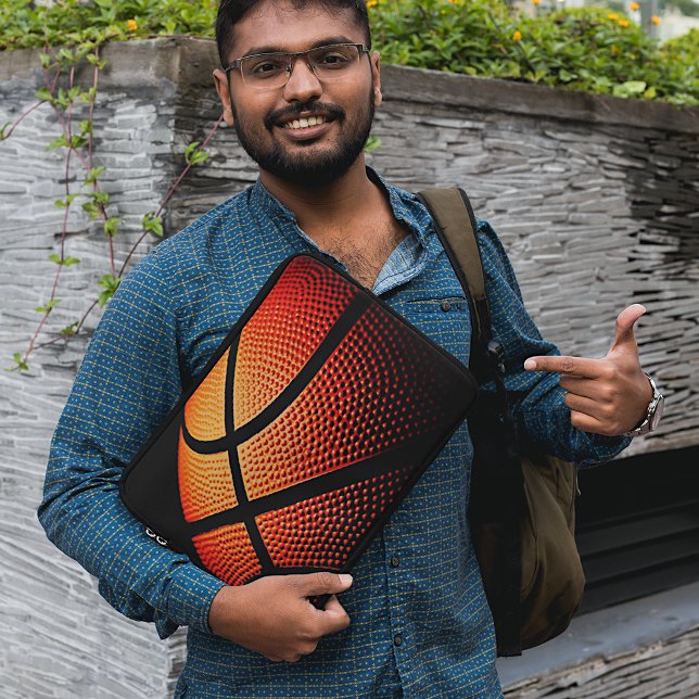 Modern basketsport Boll Skin Struktur Mönster Laptop Sleeve (Skapare uppladdad)