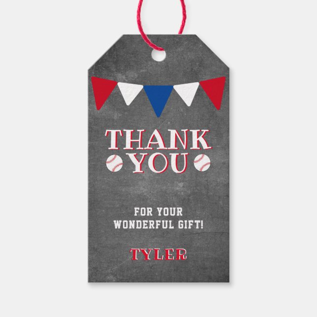 Modern baskiska kialkboard Kids - tack för att du  Presentetikett (Framsidan)