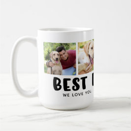 Modern BÄST PAPPA 4-fotosamlingspa för HUND Kaffemugg