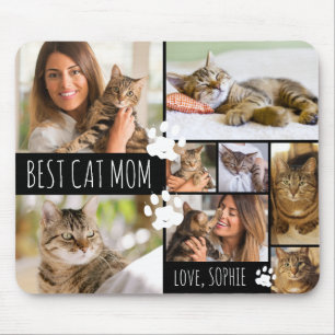 Modern BÄSTA CAT MAMMA 8-fotoPersonlig Musmatta