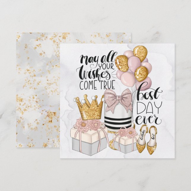 Modern bästa dag någonsin julkort (Fram/baksida)