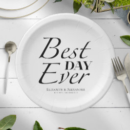 Modern bästa dag någonsin | Svartvit Bröllop