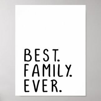 Modern bästa familj citerar aldrig typografi poster