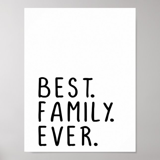 Modern bästa familj citerar aldrig typografi poster (Framsidan)