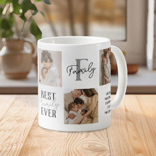 Modern bästa familj någonsin 5 fotosamlingar kaffemugg