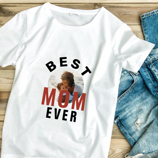 Modern bästa fotfoto för Mamma någonsin Mor T Shirt (Skapare uppladdad)