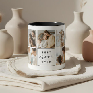 Modern bästa fotokaffe i Mamma någonsin Anpassning Mugg