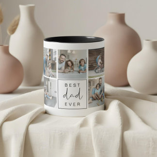 Modern bästa fotokaffe i Pappa någonsin Anpassning Mugg