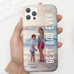 Modern bästa fotot Pappa någonsin Fars dag<br><div class="desc">Den här telefonfotona har ett foto från fullt-ram och ett modernt handskriftsteckensnitt från hälsning som säger "BEST PAPPA EVER". Anpassa telefonväskan med ditt eget foto... Texten är också anpassade så att du kan ändra den till vad du vill! Finns i många storlekar för alla olika modeller av telefoner. Det är...</div>