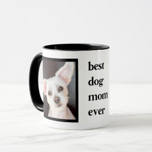 Modern Bästa Hund Mamma Någonsin Citat 2 Foto Mugg