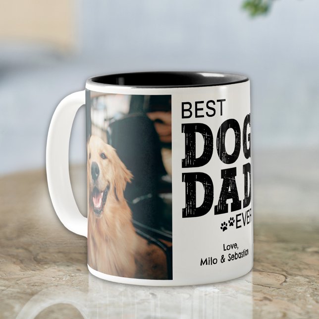 Modern bästa Hund Pappa någonsin, Anpassningsbar F Två-Tonad Mugg (Skapare uppladdad)