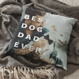 Modern BÄSTA HUNDPAPA NÅGONSIN Anpassad Foto Kudde