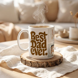 Modern Bästa Hundpappa Foto Kaffemugg
