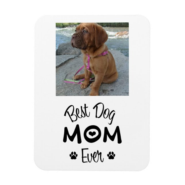 Modern bästa Mamma 1-fotomagnet i Hund Magnet (Vertikal)