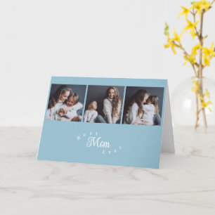 Modern Bästa mamma någonsin 3 Foto Mors dag Kort