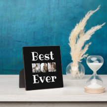 Modern bästa Mamma någonsin, 3 foton Collage Black