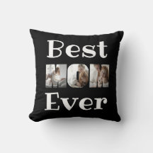 Modern bästa Mamma någonsin, 3 foton Collage Black