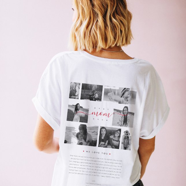 Modern bästa Mamma någonsin 8 fotofunny Brev Kvinn T Shirt (Skapare uppladdad)