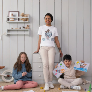 Modern Bästa mamma någonsin mamma-skript blåblå mo T Shirt