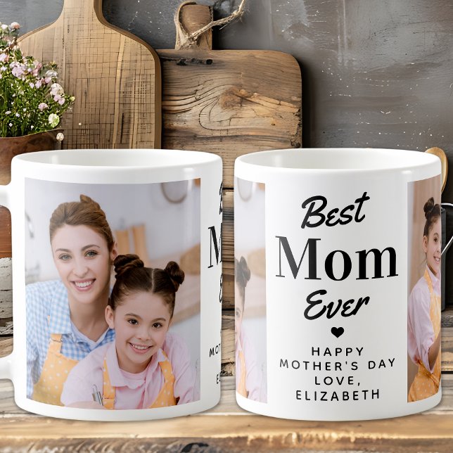 Modern bästa MAMMA någonsin Mors dag Anpassningsba Kaffemugg (Skapare uppladdad)