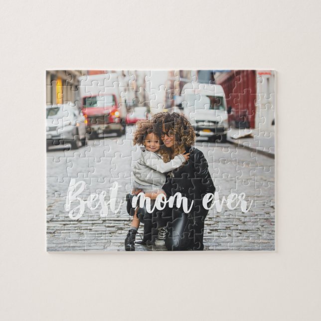 Modern bästa mamma någonsin, Mors dag-foto Pussel (Horisontell)