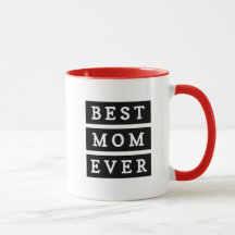 Modern Bästa mamma varje svartvitt Röd