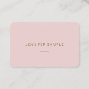 Modern bästa Minimalistic elegant rosa guld- mall Visitkort