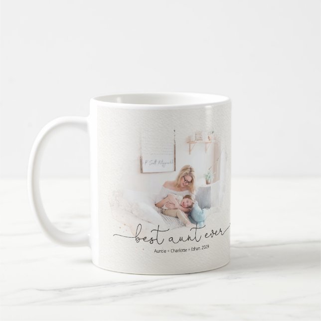 Modern bästa Moster någonsin Namn-offert Kaffemugg (Vänster)