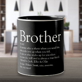 Modern Bästa någonsin Brother Definition Två-Tonad Mugg