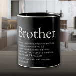 Modern Bästa någonsin Brother Definition Två-Tonad Mugg<br><div class="desc">Modern bästa någonsin broderdefinition Två-tonkaffe Mugg. Anpassa för din speciella bror (stor eller liten) att skapa en unik gåva. Ett perfekt sätt att visa honom hur fantastisk han är varje dag. Designad av Thisisnotme©</div>