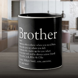 Modern Bästa någonsin Brother Definition Två-Tonad Mugg