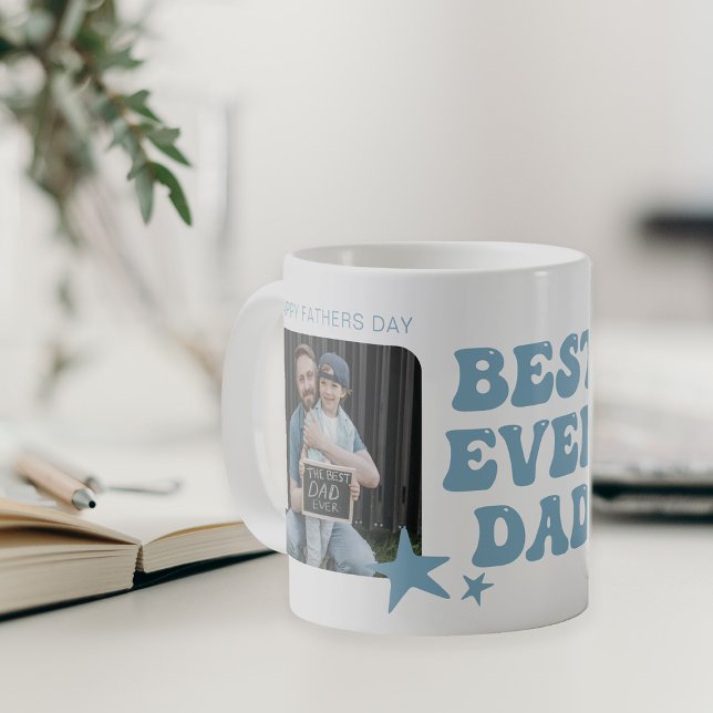 Modern Bästa någonsin Pappa | Fotokollage Kaffemugg (Skapare uppladdad)
