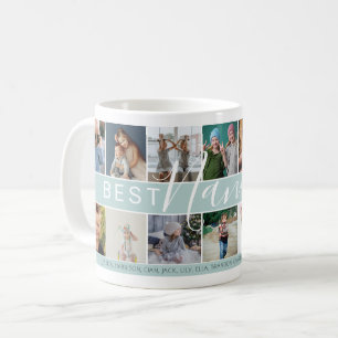 Modern Bästa Nana någonsin Fotokollage & Namn Kaffemugg