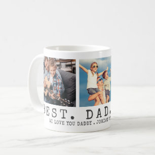 Modern BÄSTA PAPPA EVER 3 Foton Personlig Kaffemugg