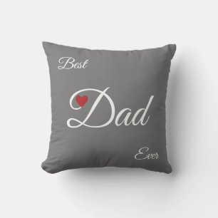 Modern Bästa Pappa i Hjärtat på Grå Kudde