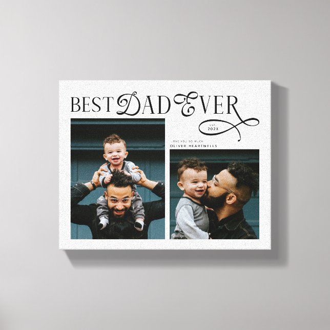 Modern Bästa Pappa Någonsin 2 Bilder Farsdag Prese (Framsida)