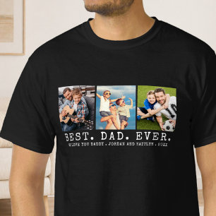 Modern BÄSTA PAPPA NÅGONSIN 3 Bilder Personlig Anp T Shirt