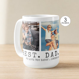 Modern BÄSTA PAPPA NÅGONSIN 3 Bilder Personlig Kaffemugg