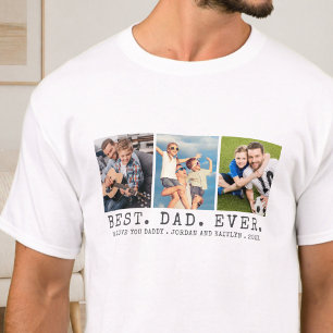Modern BÄSTA PAPPA NÅGONSIN 3 Bilder Personlig T Shirt
