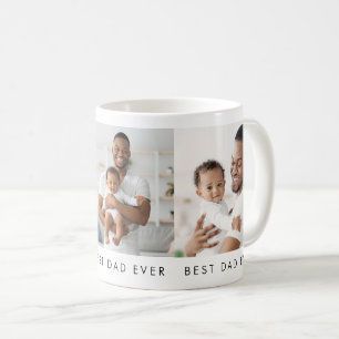 Modern Bästa Pappa Någonsin 3 Foto Kaffe Mugg