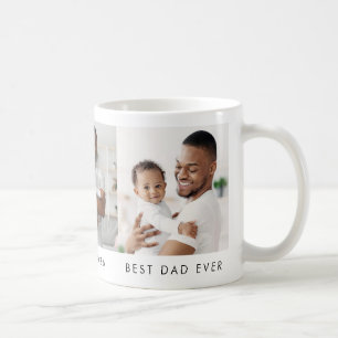 Modern Bästa Pappa Någonsin 3 Foto Kaffe Mugg