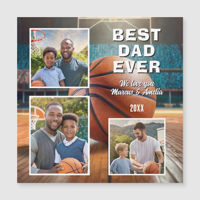 Modern bästa Pappa någonsin, 3 fotokollage Fars da (Framsida)