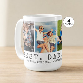 Modern BÄSTA PAPPA NÅGONSIN 4 Bilder Personlig Kaffemugg