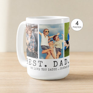 Modern BÄSTA PAPPA NÅGONSIN 4 Bilder Personlig Kaffemugg