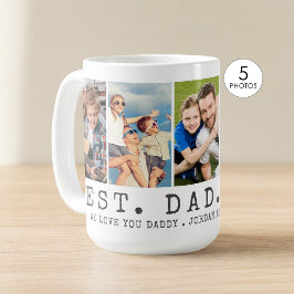 Modern BÄSTA PAPPA NÅGONSIN 5 Bilder Personlig Kaffemugg
