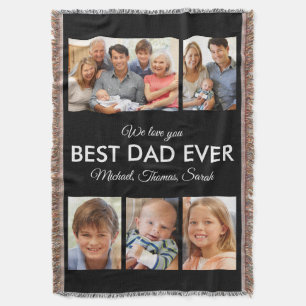 Modern Bästa Pappa Någonsin Anpassad Fader Foto Co Filt