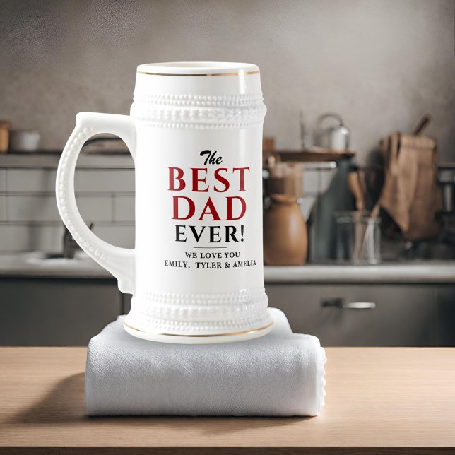 Modern Bästa Pappa Någonsin Fars Dag Mugg (Skapare uppladdad)