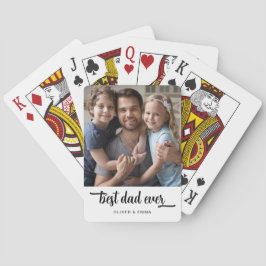 Modern bästa Pappa någonsin-foto Casinokort